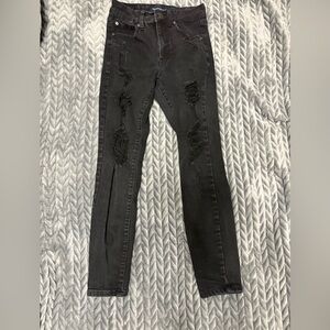Aeropostale Black Distressed Skinny Jeans